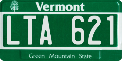 VT license plate LTA621