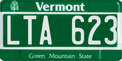VT license plate LTA623