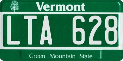 VT license plate LTA628