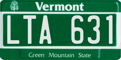 VT license plate LTA631