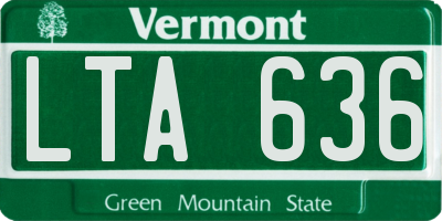 VT license plate LTA636