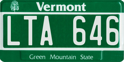 VT license plate LTA646