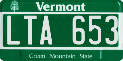 VT license plate LTA653