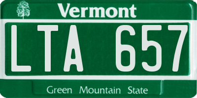VT license plate LTA657