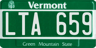 VT license plate LTA659