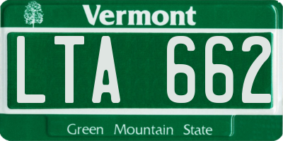 VT license plate LTA662