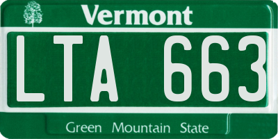 VT license plate LTA663