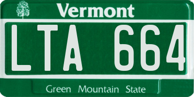 VT license plate LTA664