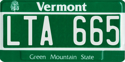 VT license plate LTA665