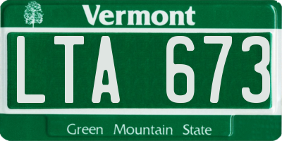VT license plate LTA673