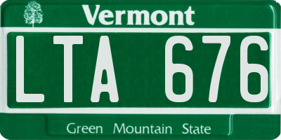 VT license plate LTA676