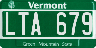 VT license plate LTA679
