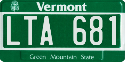 VT license plate LTA681