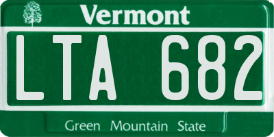 VT license plate LTA682