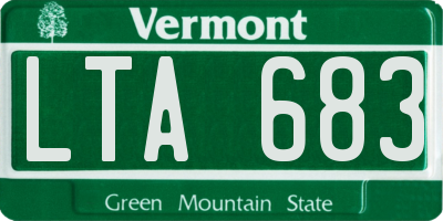 VT license plate LTA683