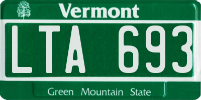 VT license plate LTA693