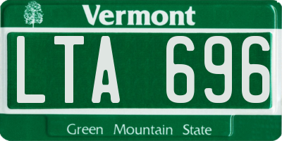 VT license plate LTA696
