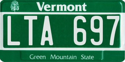 VT license plate LTA697
