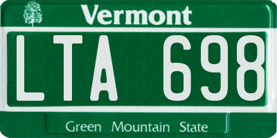 VT license plate LTA698