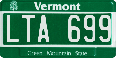 VT license plate LTA699