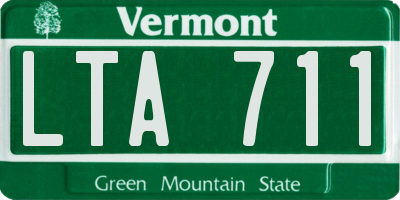 VT license plate LTA711