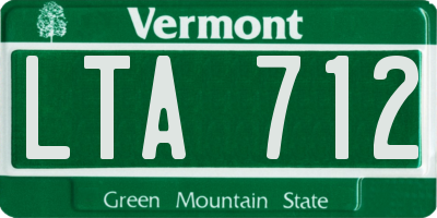 VT license plate LTA712