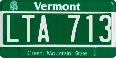 VT license plate LTA713