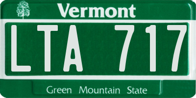 VT license plate LTA717
