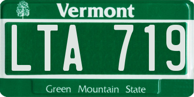 VT license plate LTA719