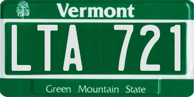 VT license plate LTA721