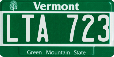 VT license plate LTA723