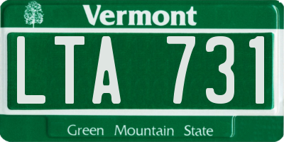 VT license plate LTA731