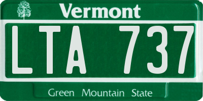 VT license plate LTA737