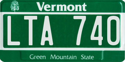 VT license plate LTA740