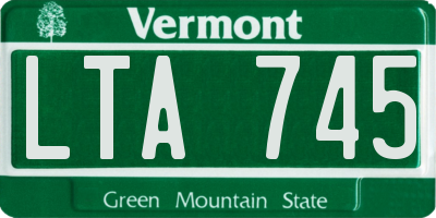 VT license plate LTA745