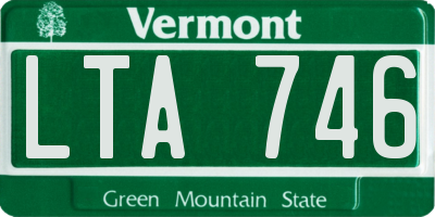 VT license plate LTA746