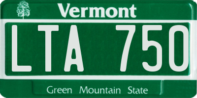 VT license plate LTA750