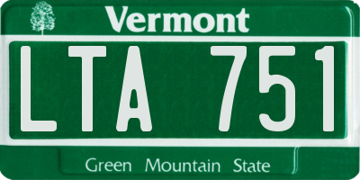 VT license plate LTA751