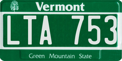 VT license plate LTA753