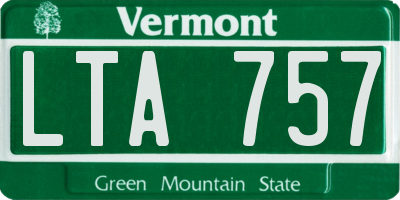 VT license plate LTA757