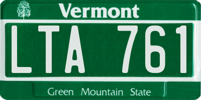 VT license plate LTA761