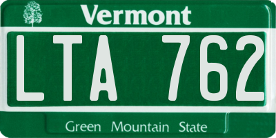 VT license plate LTA762