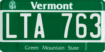 VT license plate LTA763