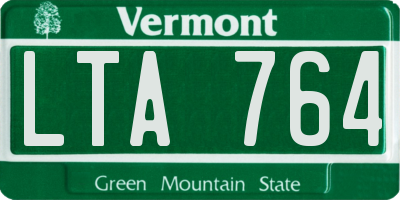 VT license plate LTA764