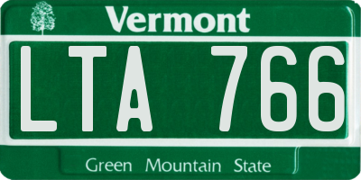 VT license plate LTA766