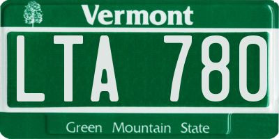 VT license plate LTA780