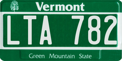 VT license plate LTA782