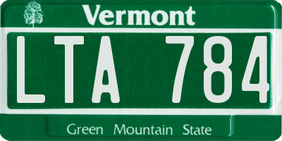 VT license plate LTA784