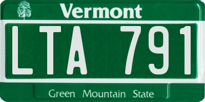 VT license plate LTA791