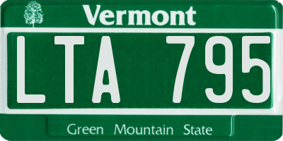 VT license plate LTA795